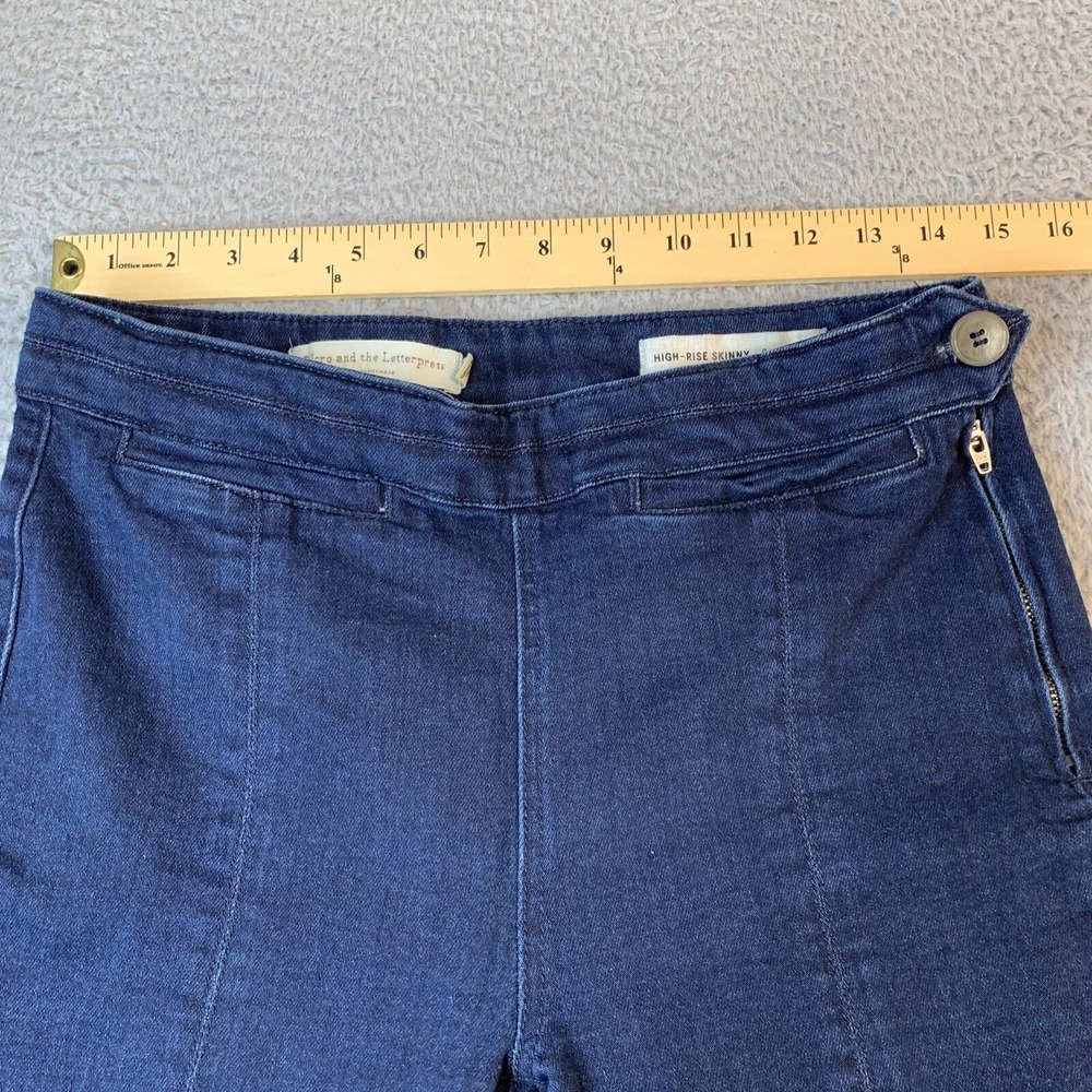 Anthropologie‎ Pilcro And The Letterpress Jeans Womens Size 27 High Rise Skinny - Picture 5 of 11